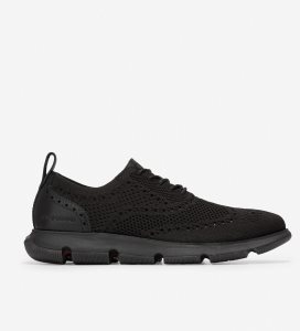 Black / Black Cole Haan 4.ZERØGRAND Men's Oxfords Shoes | YRKU-63408