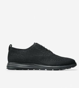 Black / Black Cole Haan ØriginalGrand Wingtip Men's Oxfords Shoes | GUJD-74259