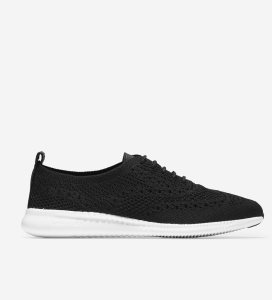 Black / White Cole Haan 2.ZERØGRAND Wingtip Women's Oxfords Shoes | ABLP-14580