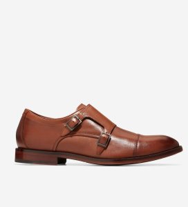 Brown Cole Haan Harrison Monk Men's Oxfords Shoes | GNAZ-01372