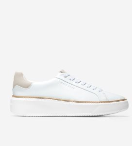 White Cole Haan GrandPrØ Topspin Women's Sneakers | JUBY-26719