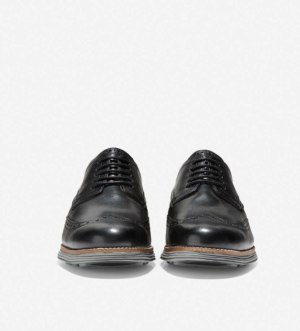 Black Cole Haan ØriginalGrand Wingtip Men's Oxfords Shoes | TJRK-64391