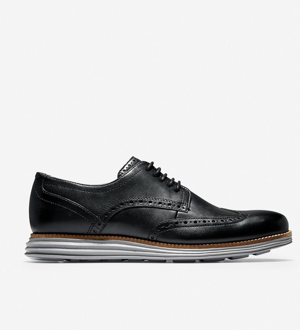 Black Cole Haan ØriginalGrand Wingtip Men\'s Oxfords Shoes | TJRK-64391