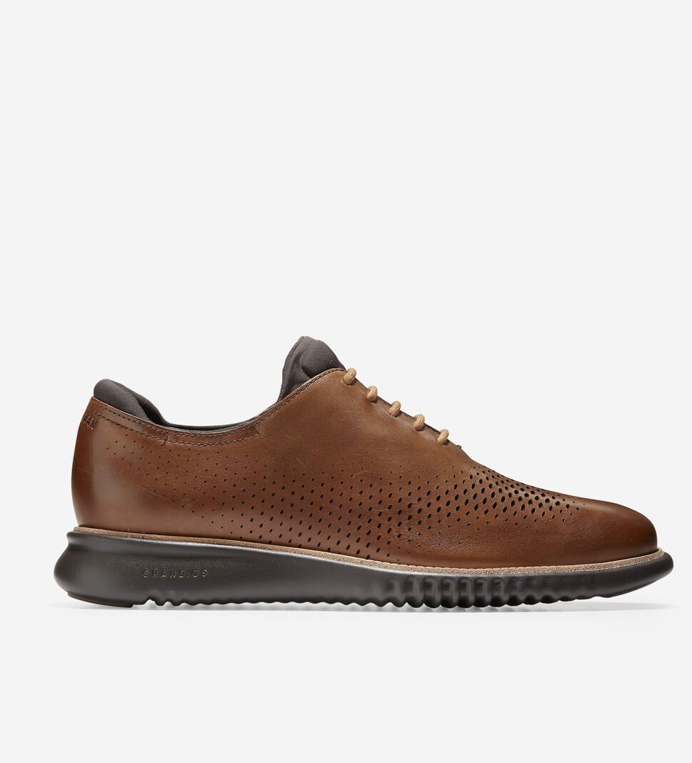 Brown Cole Haan 2.ZERØGRAND Lined Laser Wingtip Men\'s Oxfords Shoes | MDUZ-62543