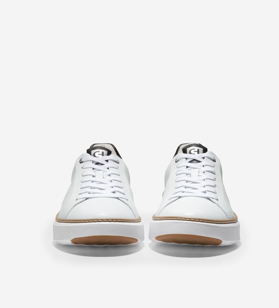 White / Black Cole Haan GrandPrØ Topspin Men's Sneakers | ZMKQ-60571