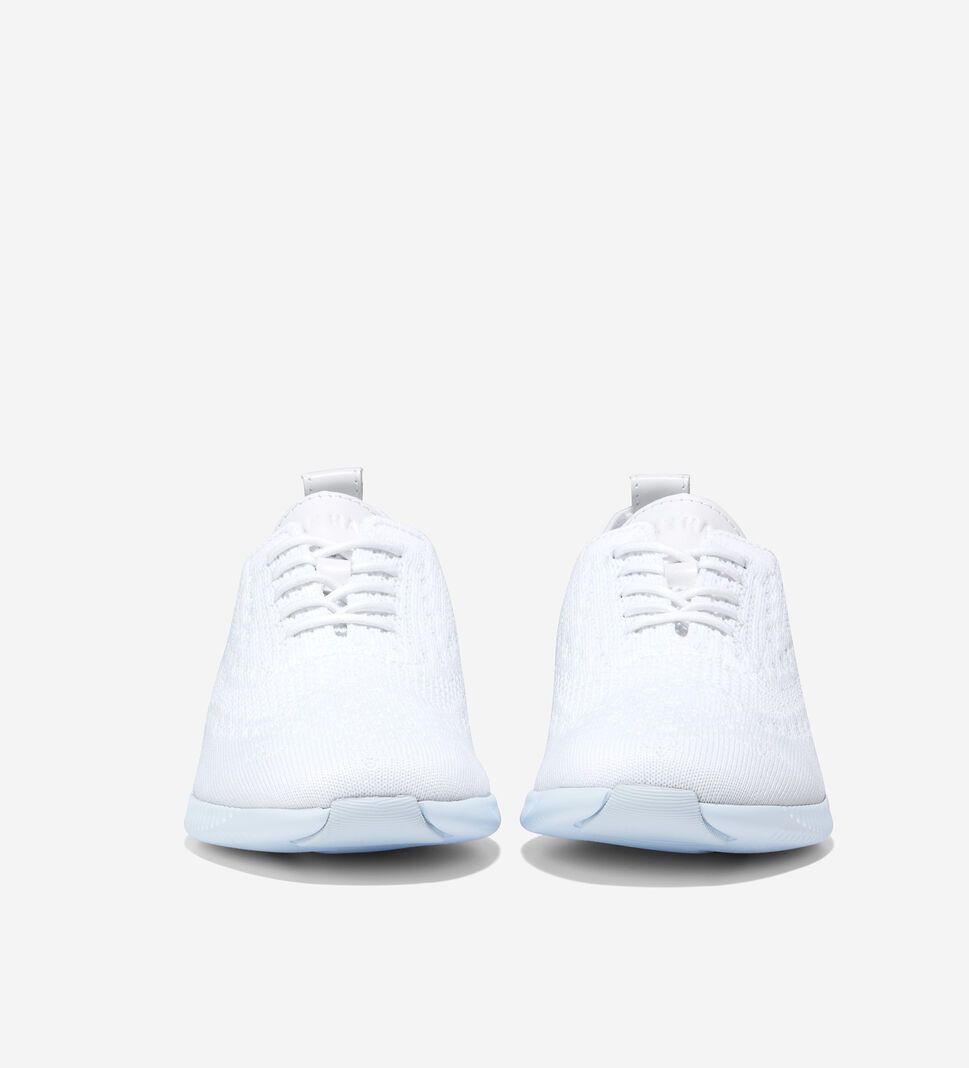 White / Blue Cole Haan 2.ZERØGRAND Wingtip Women's Oxfords Shoes | DYGT-57439