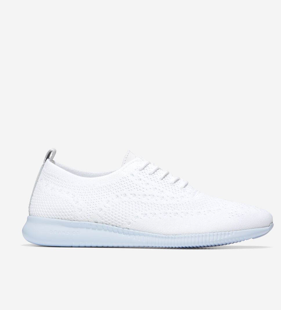 White / Blue Cole Haan 2.ZERØGRAND Wingtip Women\'s Oxfords Shoes | DYGT-57439