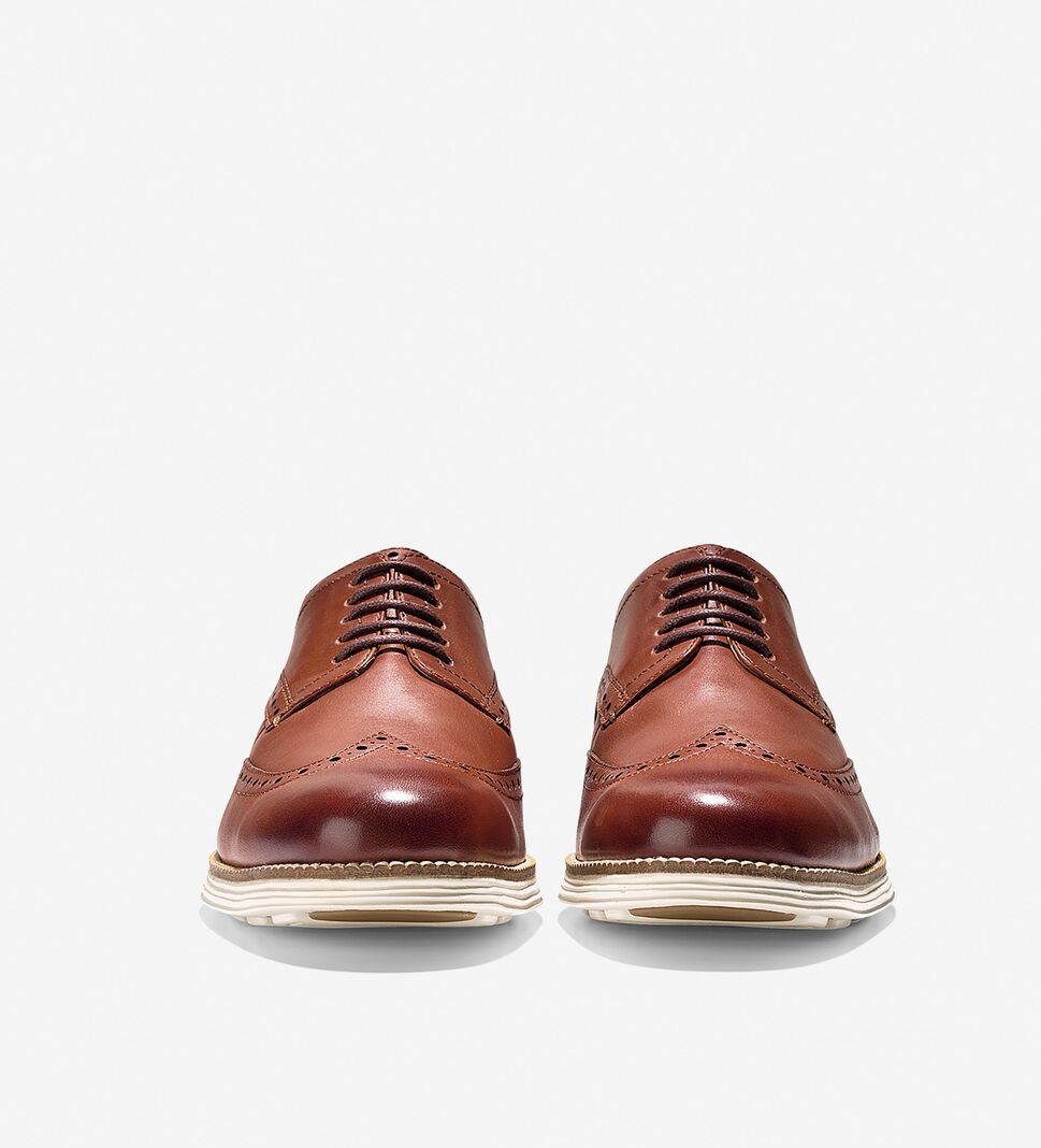 White Cole Haan ØriginalGrand Wingtip Men's Oxfords Shoes | ZHPC-25108